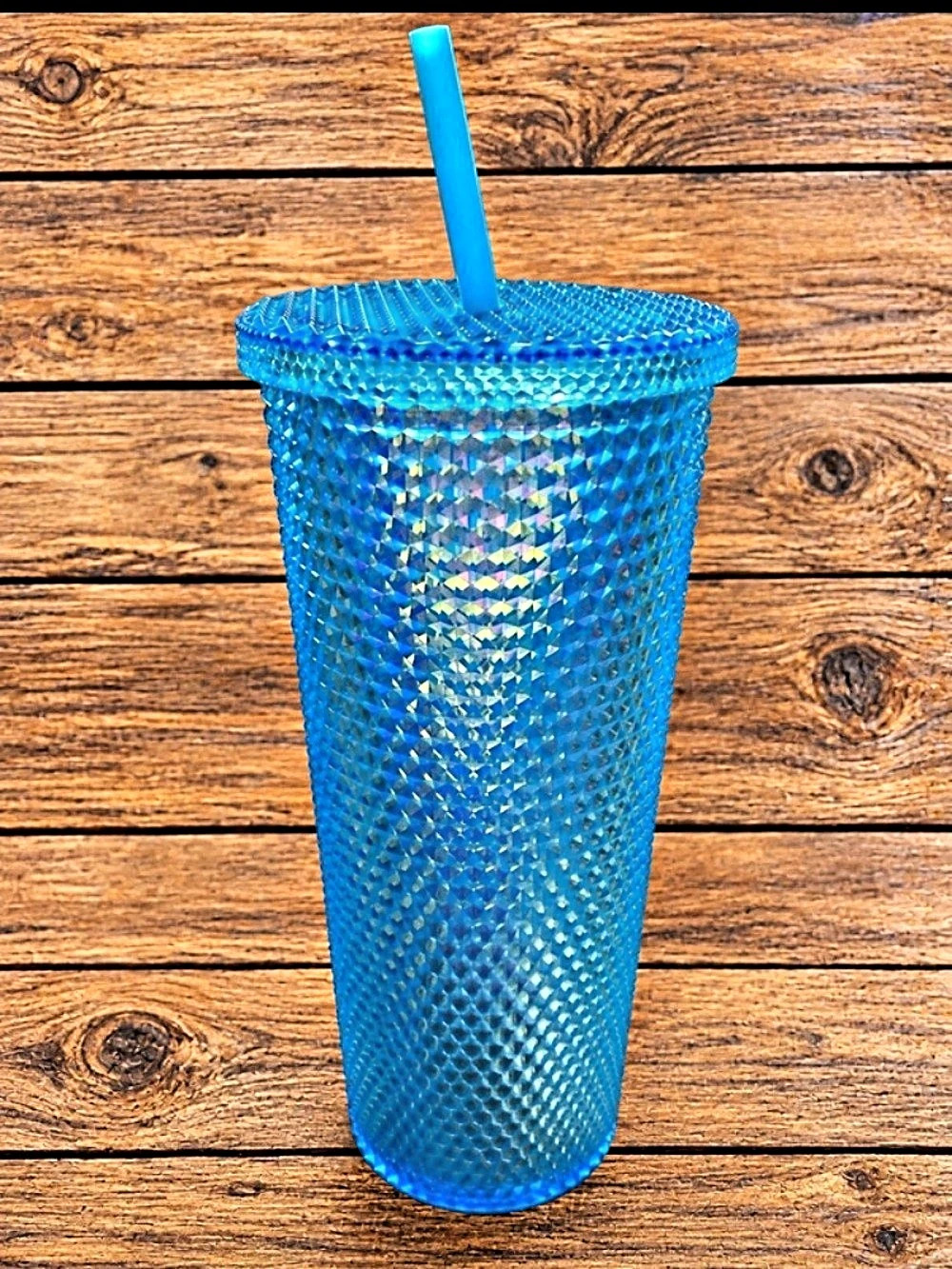 Blue Chrome Studded Venti Cold Cup Tumbler